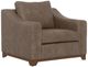 International Furniture Direct Natural Parota Brown Leather Accent Chair-0