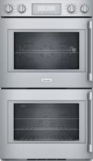 Front view of the Thermador® Professional® 30" Stainless Steel Double Electric Wall Oven