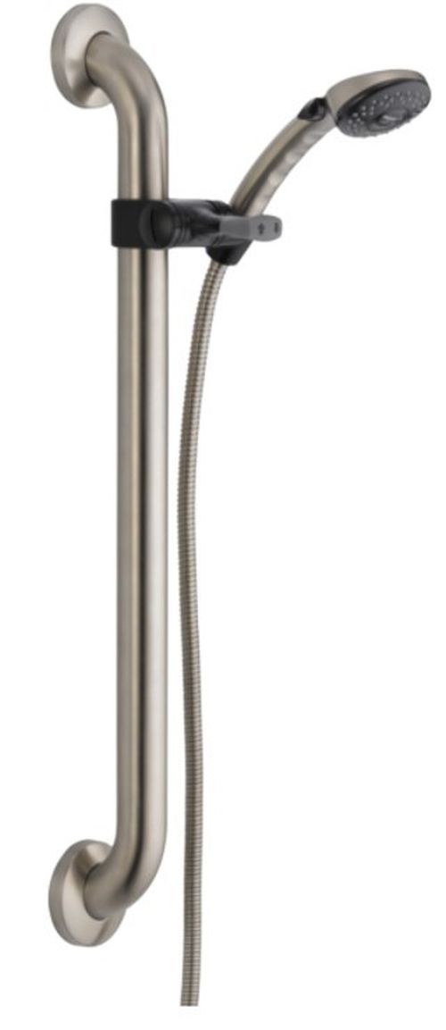Peerless Choice Brushed Nickel Slide Bar and Handshower-0