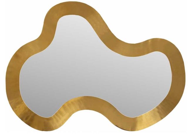 Meridian Furniture Oblique Brushed Gold Mirror-1