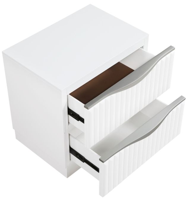 Homelegance® Linea Pearl White Nightstand-4