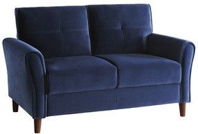 Mazin Furniture Dunleith Blue Love Seat-1