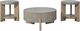 Liberty Furniture Affinity 3-Piece Gray Occasional Table with Dusty Taupe Base Set-0