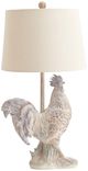 Crestview Collection Barnyard Rooster 2-Piece White Washed Table Lamp Set-1
