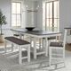 Liberty Furniture Brook Bay 6-Piece Carbon Gray/Textured White Gathering Trestle Table Set-4