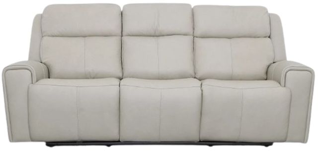 Flexsteel® Barnett Timber Leather Power Reclining Sofa with Power Headrest and Lumbar-3