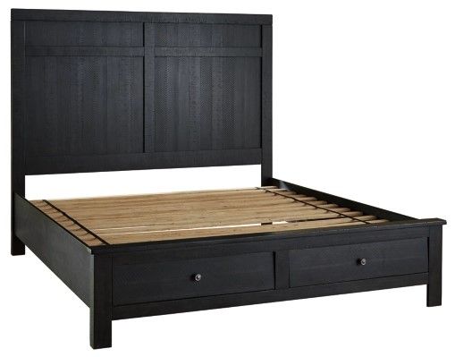 Benchcraft® Noorbrook 6-Piece Black California King Storage Panel Bed-1