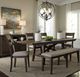 Liberty Furniture Double Bridge 6-Piece Dark Chestnut/Gray Trestle Table Set-1