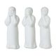 A & B Home 3-Piece White Standing Monk Set-1