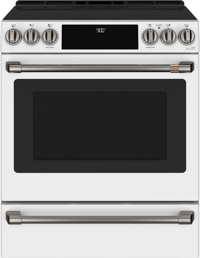 Café™ Brushed Black Front Control Induction Knobs and Handle Kit-3