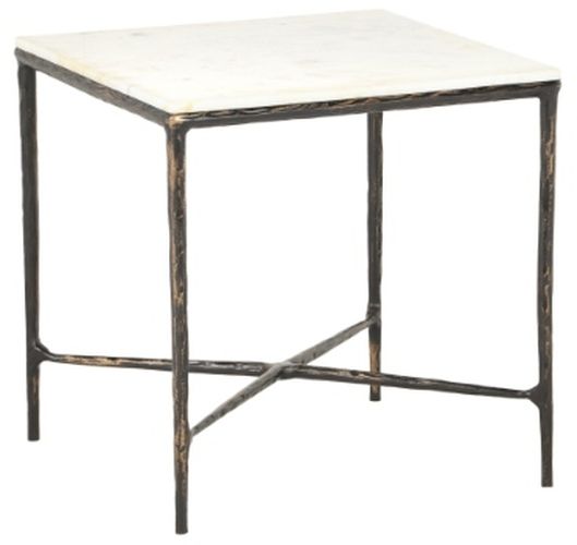 LR Home Bronze/White Side Table-0