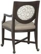 Fairfield® Customizable Rocco Leather Dining Arm Chair with Casters-3