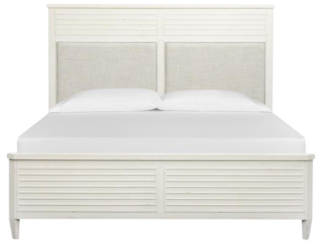 Magnussen Home® Echo Isles Driftwood and Sea Pearl King Panel Upholstered Headboard-1