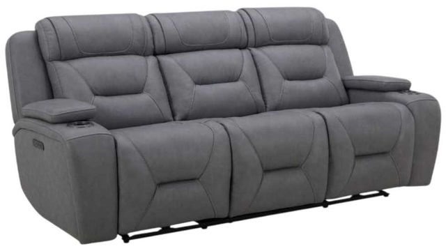 Liberty Furniture Chapman Aline Blue Gray Leather Power Reclining Sofa-0