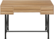 Monarch Specialties Inc. Black/Light Recovered Wood-Look Computer Desk-2