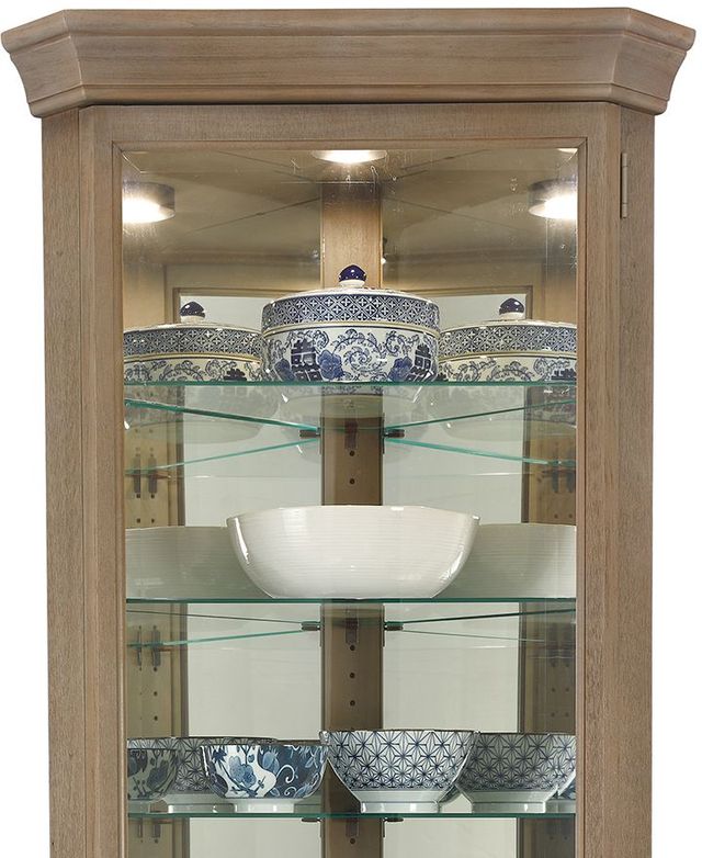 Howard Miller® Delia III Aged Grey Curio Cabinet-1