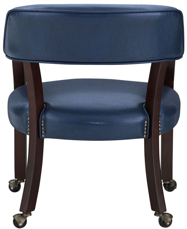 Steve Silver Co. Tournament Cherry/Navy Upholstered Dining Arm Chair-3