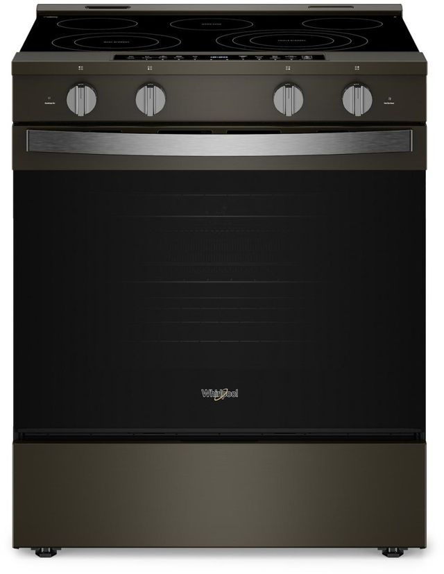 Whirlpool® 30" Black-on-Stainless Slide-In Electric Range-0