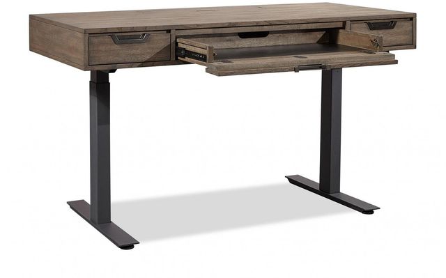 Aspenhome® Harper Point Grey 60" Adjustable Lift Desk Top-0