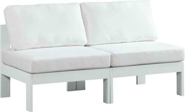 Meridian Furniture Nizuc 2-Piece White Outdoor Patio Modular Sofa-0