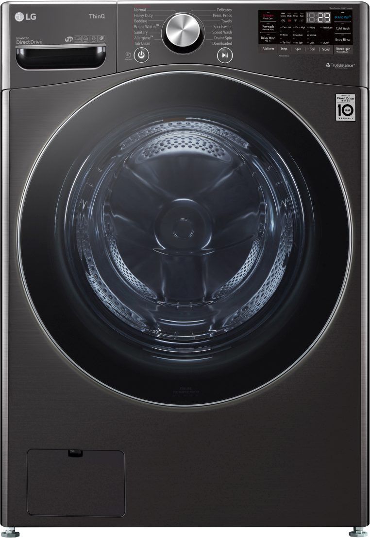 LG 5.0 Cu. Ft. Black Steel Front Load Washer