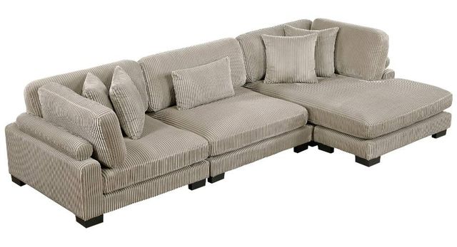 Homelegance® Traverse 3-Piece Taupe Modular Sectional with Reversible Chaise-0