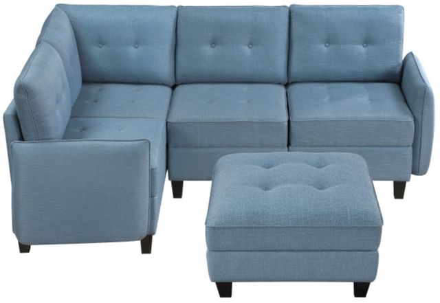 Homelegance® Garren 5-Piece Blue Modular Sectional with Storage and Ottoman-2