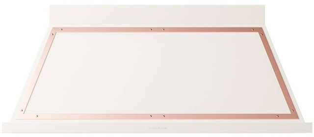 Ilve® Nostalgie II Noblesse 60" Antique White Wall Mounted Range Hood with Copper Trim-0