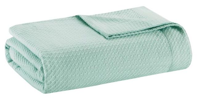 Olliix by Madison Park Egyptian Cotton Seafoam Twin Blanket-0
