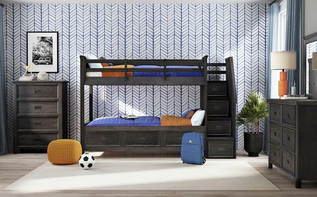 Elements International Hampton Kids Charcoal Youth Chest -1