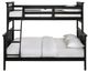 Elements International Calloway Antique Black Twin/Full Bunk Bed with Trundle-1