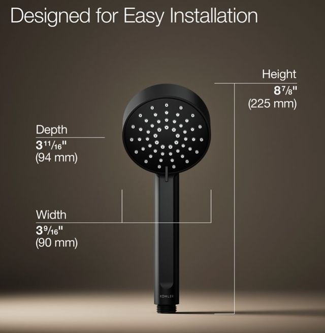 KOHLER® Elate® Matte Black 1.5 GPM 3-Function Handshower-2