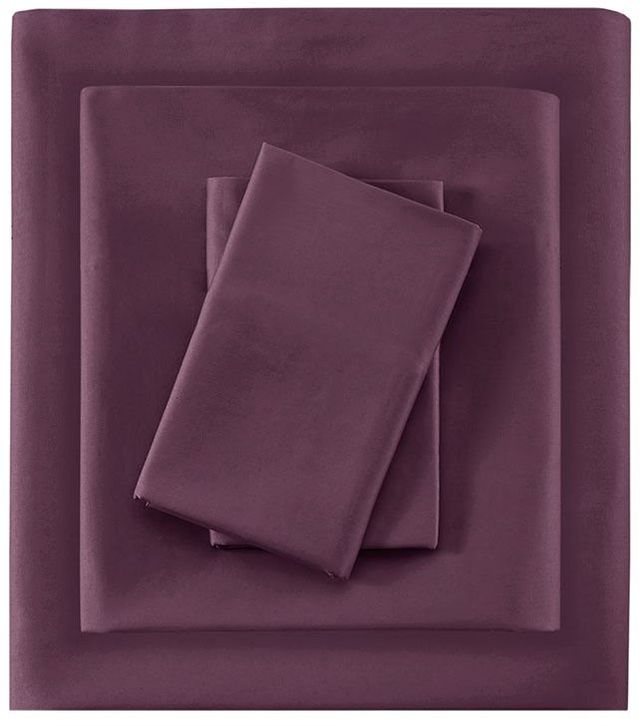 Olliix by Madison Park Plum California King 600 Thread Count 100% Pima Cotton Sheet Set-0