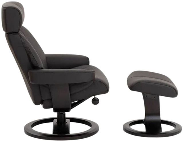 IMG® Comfort Customizable Nordic 85 Large Manual Recliner with Ottoman Ring Base-2