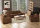 International Furniture Direct Natural Parota Dark Brown Sofa-1