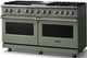 Viking® 5 Series 60" Eucalyptus Pro Style Dual Fuel (LP) Range with Polished Chrome Trim-2