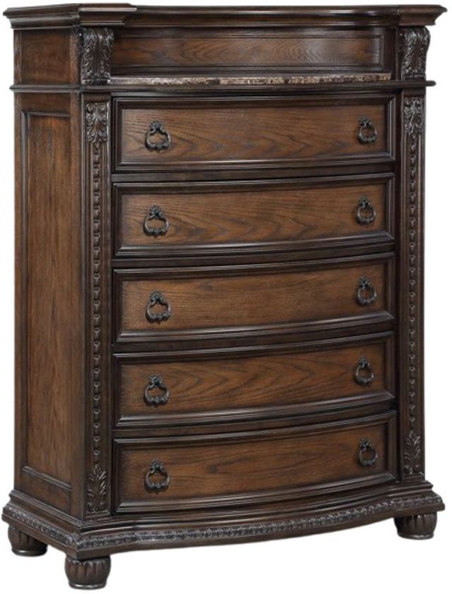 Crown Mark Stanley Coffee Brown Chest-0
