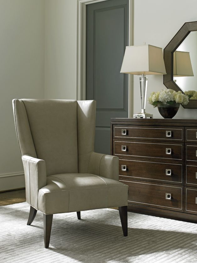 Lexington Home Customizable MacArthur Park Brockton Leather Wing Chair-1