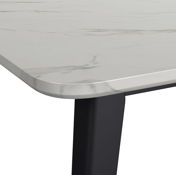 Modern dining table materials in a stylish dining room setup Modern dining table materials in a stylish dining room setup