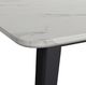 Elements International Marlene White Dining Table with Black Base-2