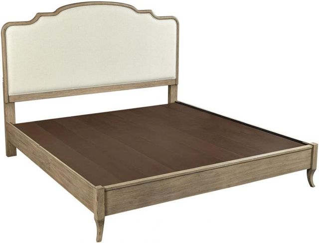 aspenhome® Provence Patine California King Upholstered Panel Bed-2
