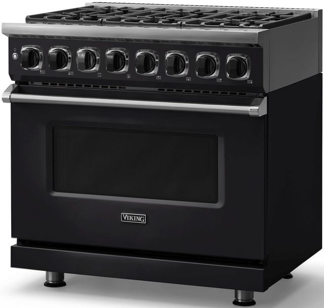 Viking® 7 Series 36" Onyx Pro Style Dual Fuel Range-3