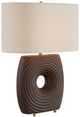 Uttermost® Geno Coffee Espresso Matte Concentric Ribbed Table Lamp-0