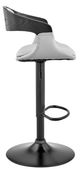 Armen Living Benson Gray/Black Adjustable Bar Stool-1