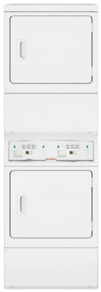 Speed Queen® Commercial 7.0 Cu. Ft. Dryer, 7.0 Cu. Ft. Dryer White Stack Laundry-0