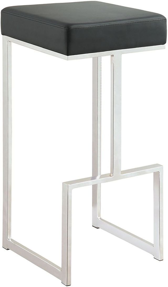 Coaster® Gervase Black/Chrome Square Bar Stool-0