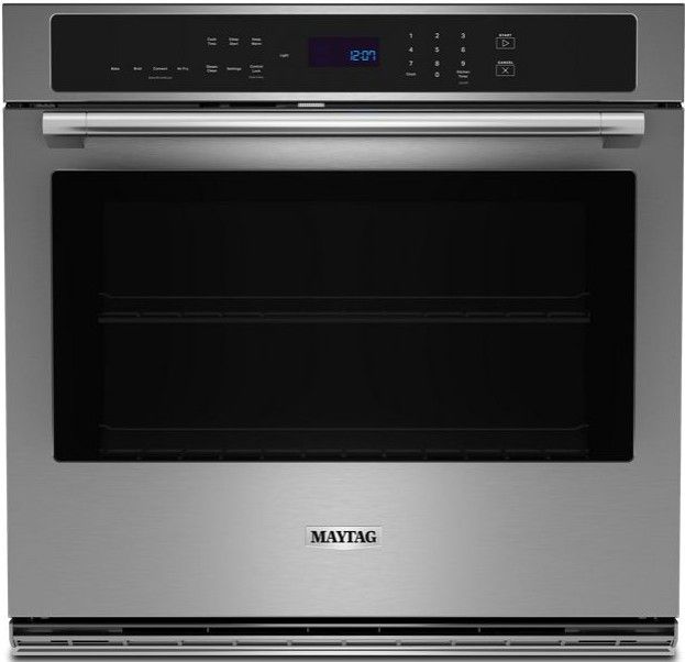 Maytag® 30” Fingerprint Resistant Stainless Steel Single Electric Wall Oven with EvenAir™ True Convection System-0