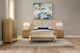 Artisan & Post by Vaughan-Bassett Joinery Ivory Cream/Natural Oak Queen Upholstered Wall Panel Bed-1