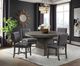 Elements International Collins 5-Piece Weathered Gray Dining Table Set-5