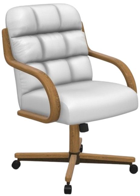 Chromcraft Customizable Ryland Swivel Tilt Caster Casual Dining Chair-2